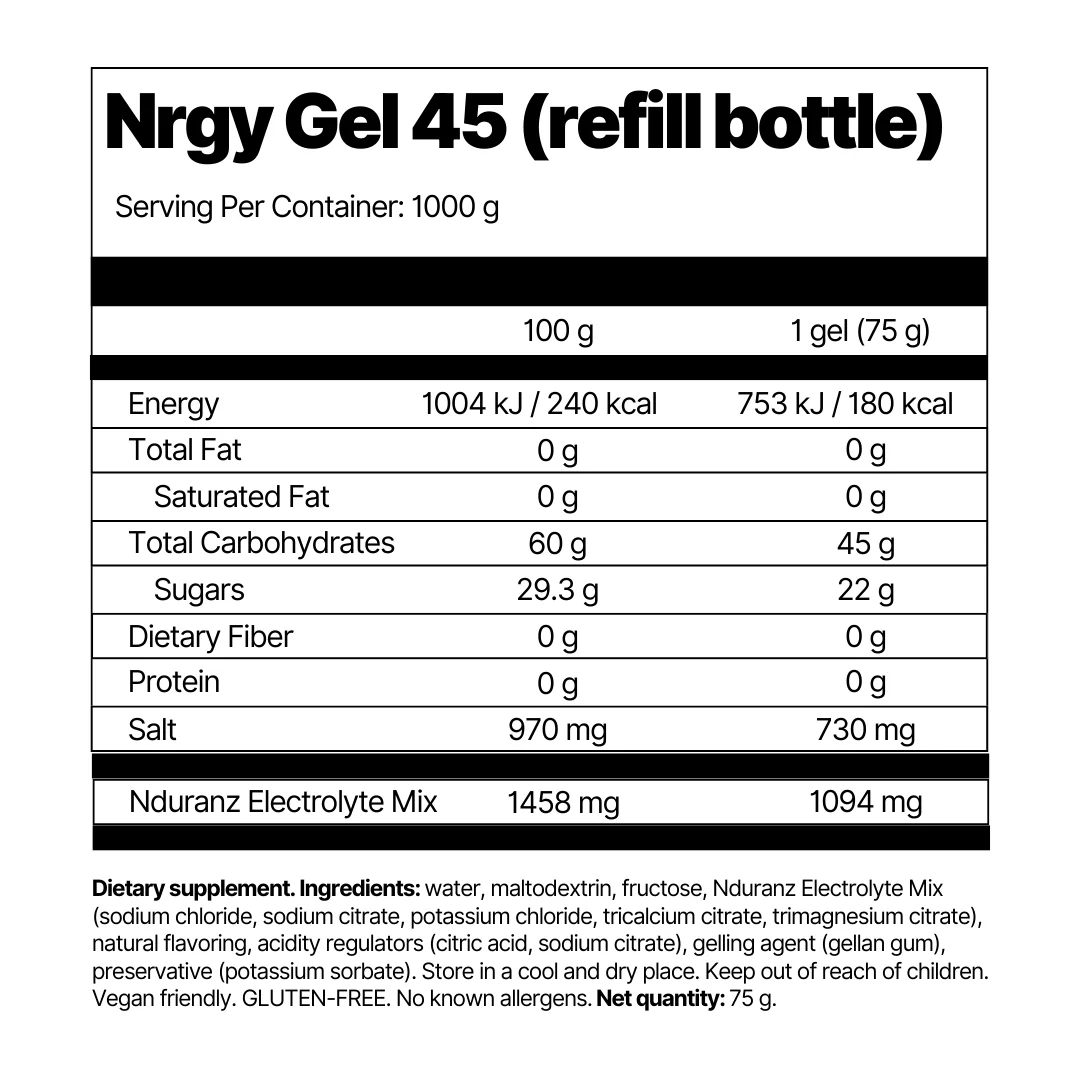 Nrgy Gel 45 (refill bottle) + Free Gel Flask - Image 2